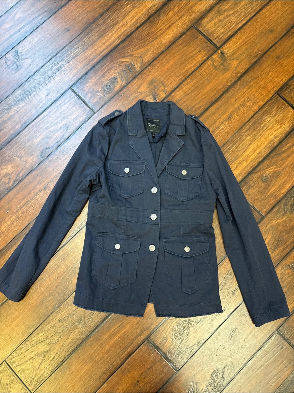 Jessica Simpson Navy Utility Jacket sz M